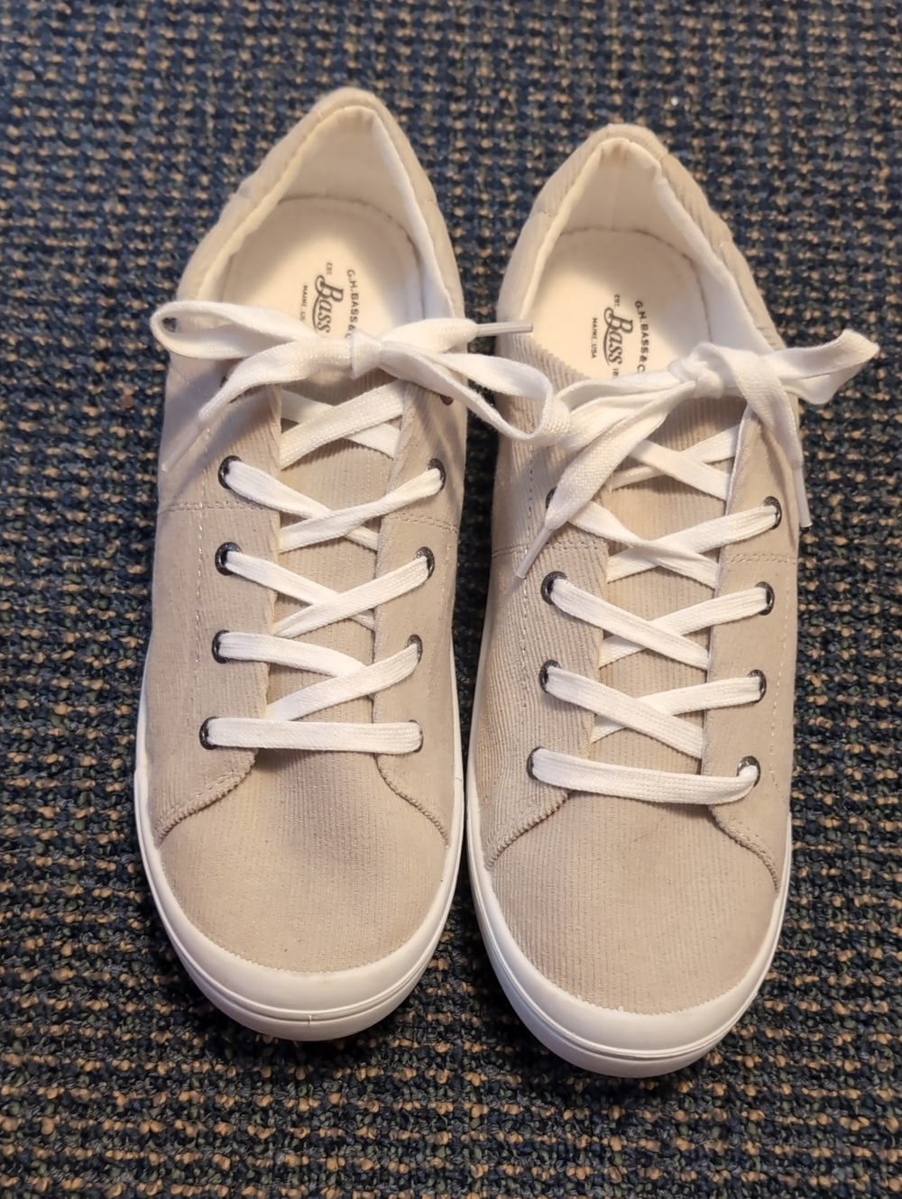 G.H. Bass & Co. Cream Canvas Sneakers